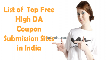 List of Top Free High DA Coupon Submission Sites in India
